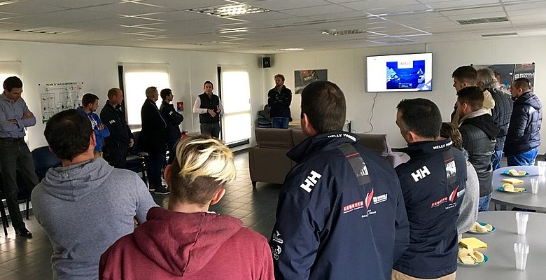 Le skipper Luke Berry en visite chez Module Création ! 